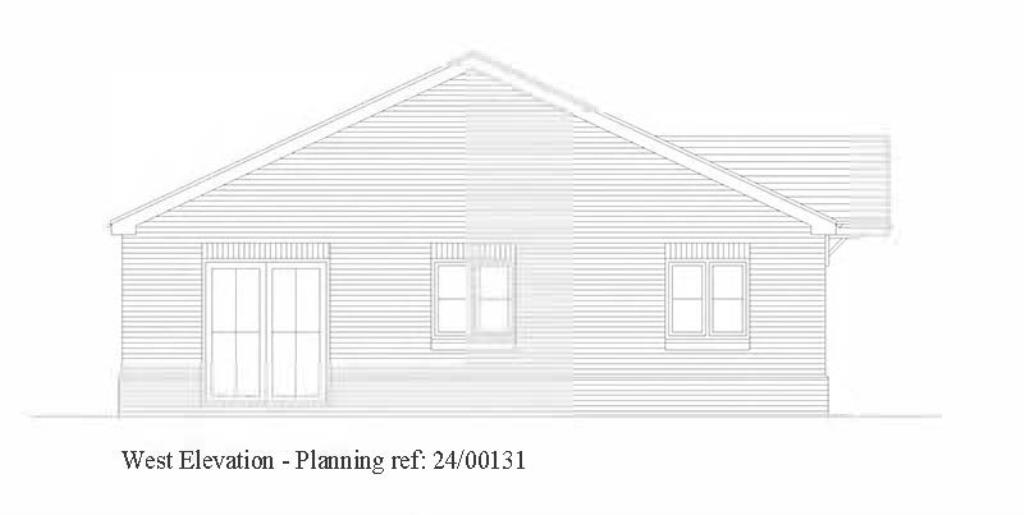 Lot: 81 - FREEHOLD SITE WITH PLANNING FOR A DWELLING IN POPULAR VILLAGE - West Elevation from Planning 24/00131